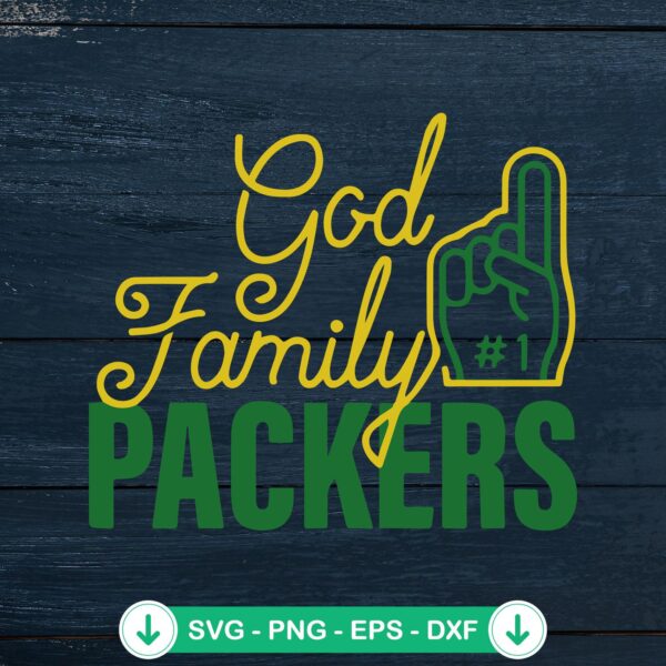 God Family Packers SVG file for Cricut and cutting machine