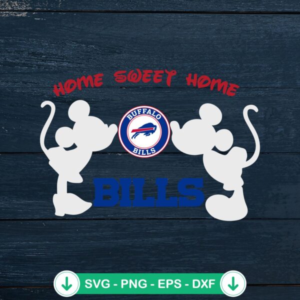 Mickey Minnie Buffalo Bills SVG file for cutting machines