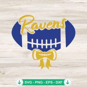 mockup-75677.jpg Ravens Football Bow Tie SVG file for Cricut and cutting machines