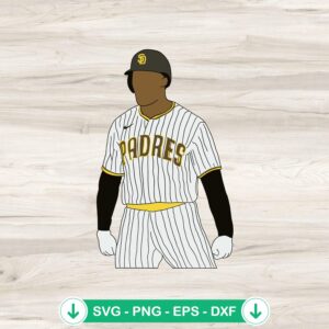 Fernando Tatis Jr. baseball player SVG file for Cricut cutting machine