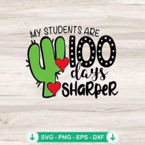 mockup-75720.jpg My Students Are 100 Days Sharper svg file for cricut cutting machine