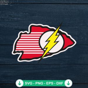 mockup-75770.jpg KC Chiefs The Flash logo svg file for cricut cutting machine
