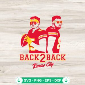 mockup-75788.jpg Mahomes And Travis Kelce back to back SVG file for sports crafts.
