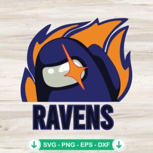 mockup-75921.jpg Baltimore Ravens Among Us SVG file for cutting machines