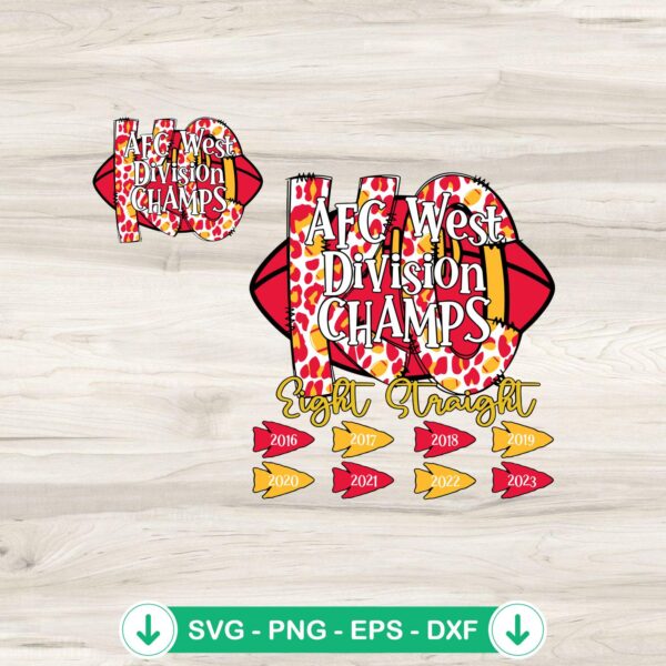 KC AFC West Division Champs SVG file for cricut cut