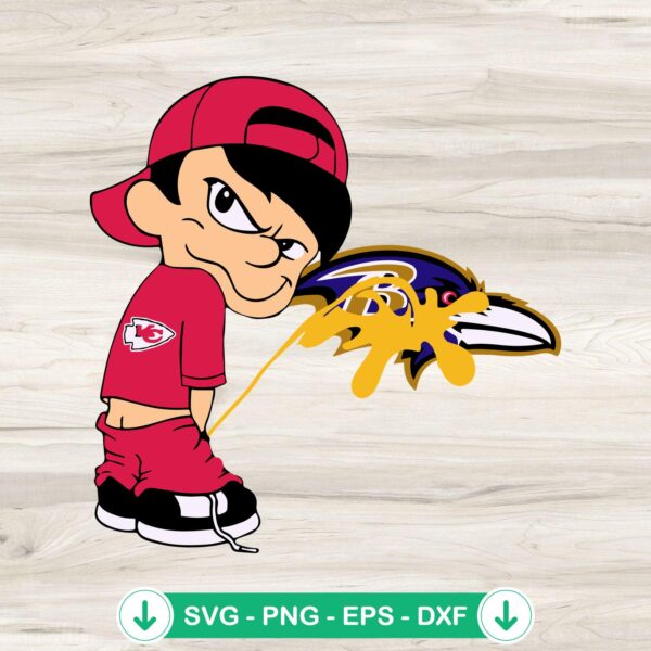 Kansas City Chiefs Piss On Baltimore Ravens SVG file for Cricut