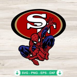 mockup-76153.jpg Spiderman San Francisco 49ers SVG file for cutting machine