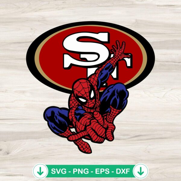 Spiderman San Francisco 49ers SVG file for cutting machine