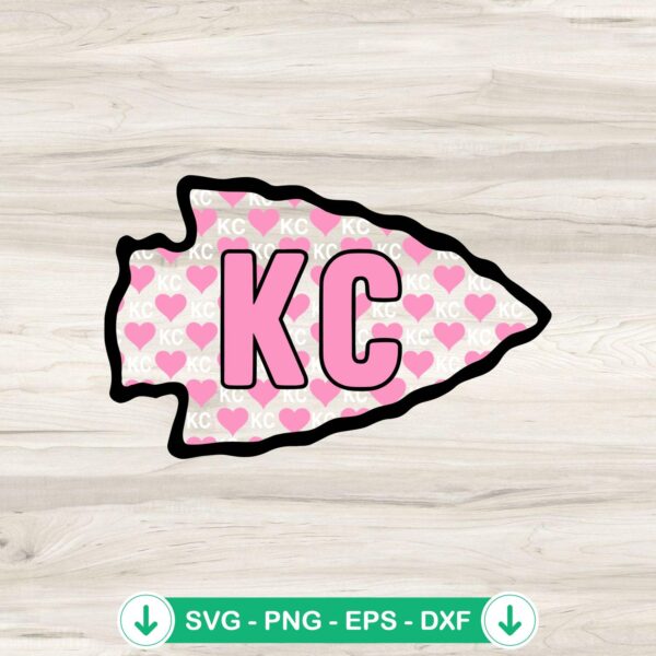 Kc Chiefs Pink Logo SVG file for cricut and cutting machine