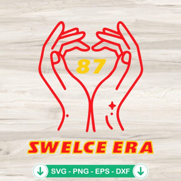Swelce Era Heart Hand SVG file for Kansas City Chiefs Super Bowl