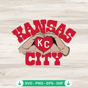 mockup-76388.jpg Kansas City Chiefs Heart Hands SVG file for Cricut and cutting machines