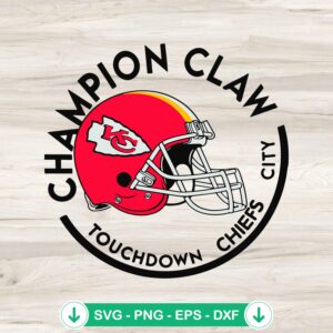 Champion Claw Kansas City Chiefs SVG cut file for Cricut