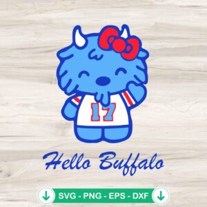 Hello Buffalo Kittie Cat SVG file for Cricut cutting machine