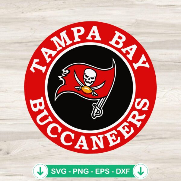 Tampa Bay Buccaneers Circle Logo SVG file for cutting machines