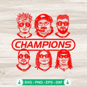 mockup-76919.jpg Kansas City Chiefs Team Champions svg file for cutting machines