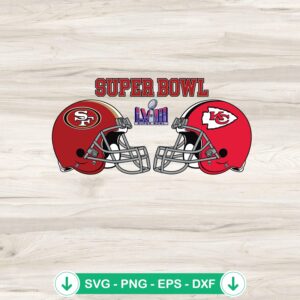 mockup-77229.jpg Super Bowl LVIII Chiefs Vs 49ers Helmet SVG file for cutting machine