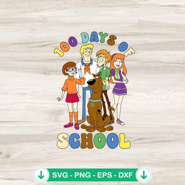 100 Days Of School Scooby Doo SVG file for cutting machines