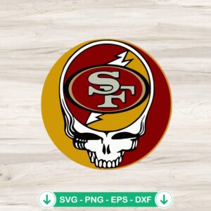mockup-77481.jpg 49ers Grateful Dead Logo svg file, cricut svg cutting file