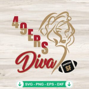 mockup-77674.jpg San Francisco 49ers Diva SVG file for Cricut cutting