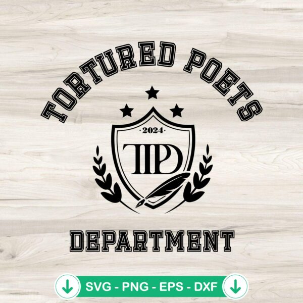 The Tortured Poets Department Album SVG file for Cricut