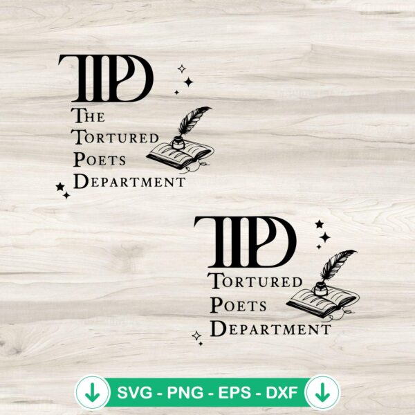 The Tortured Poets Department Album SVG file for Cricut cutting