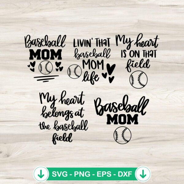 Baseball Mom SVG file, Cricut SVG cut files for DIY projects