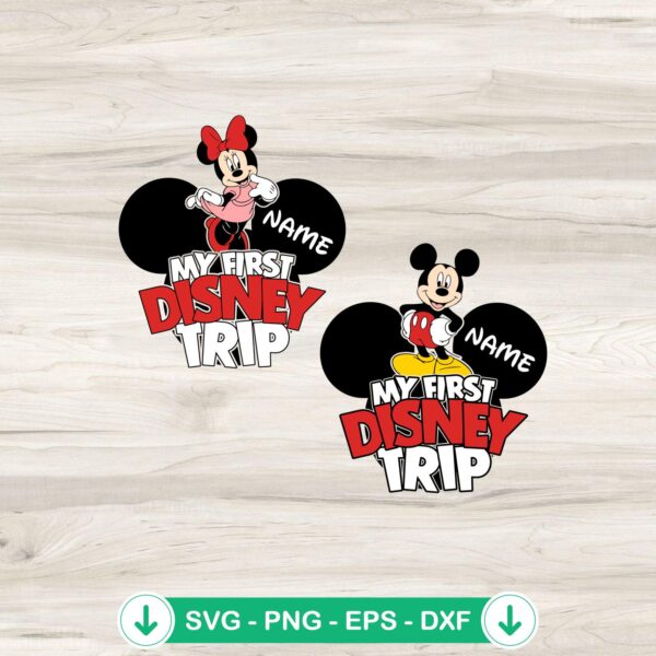 Mickey Minnie SVG file for Disney trip costume