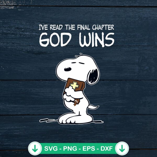 Snoopy I've Read The God Win svg file for Cricut and cutting
