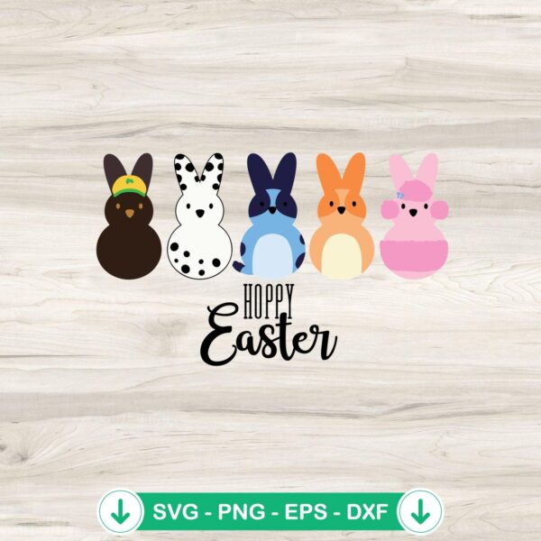Bluey Peeps Bunny Hoppy Easter SVG file for cutting machines