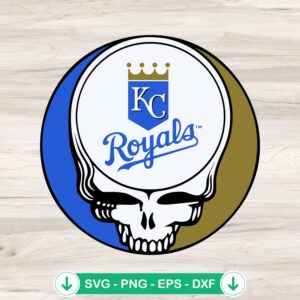mockup-78461.jpg Kansas City Royals Grateful Dead Skull SVG file, cutting file