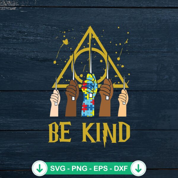 Be Kind Puzzle Ribbon SVG file for Autism awareness, cricut svg cutting file