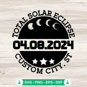 mockup-78744.jpg Total Solar Eclipse April 8th 2024 SVG file for cutting machines