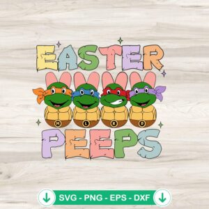 Ninja Turtle Easter Peeps SVG file for cutting machines