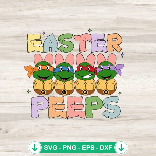 Ninja Turtle Easter Peeps SVG file for cutting machines