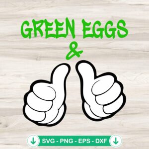Green Eggs And Ham SVG file for Cricut cutting machine