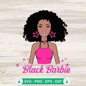 mockup-79443.jpg Black Afro Barbie SVG file for cutting machine, cricut svg