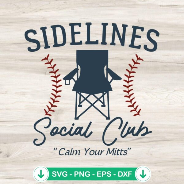 Sidelines Social Club SVG file for cricut svg and cutting file