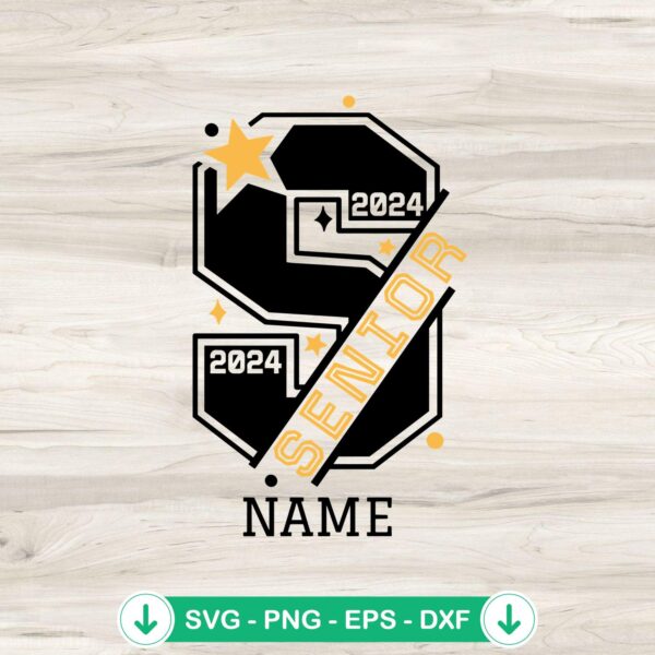 Senior 2024 Custom Name SVG file for Cricut and DIY crafts