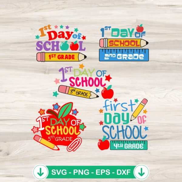 1st Day Of School SVG file for Cricut cutting machine