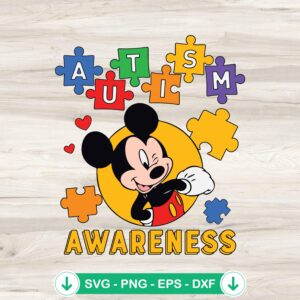 mockup-79678.jpg Mickey Mouse Autism Awareness SVG file for cutting machine