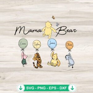 mockup-79829.jpg Winnie The Pooh Mama Bear SVG file for Cricut cutting