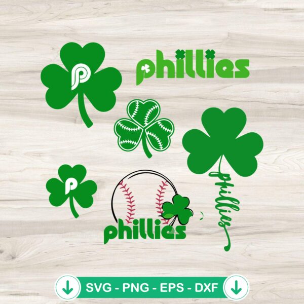 Philadelphia Phillies St Patrick Day Bundle SVG file for cutting machine