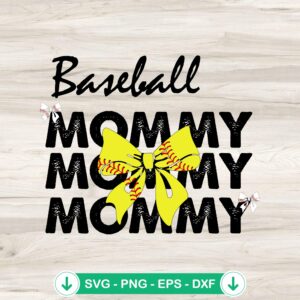 mockup-80270.jpg Baseball Mommy Bow SVG file, cricut svg cut file