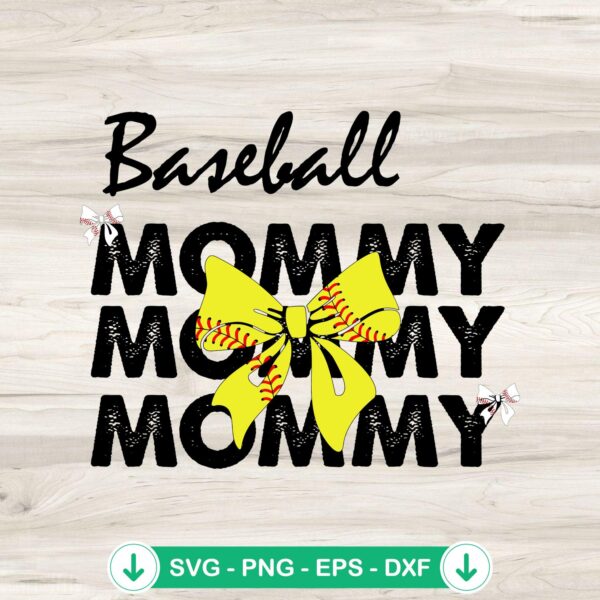 Baseball Mommy Bow SVG file, cricut svg cut file