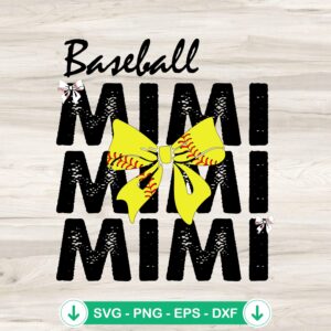 mockup-80276.jpg Baseball Mimi Sport Bow SVG file for Cricut cutting machine