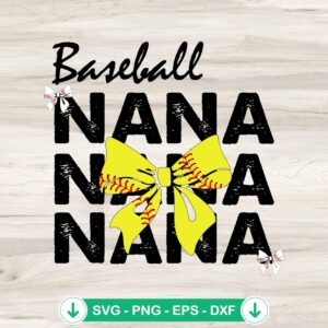 mockup-80279.jpg Baseball Nana Sport Bow SVG file for cricut and cutting machine