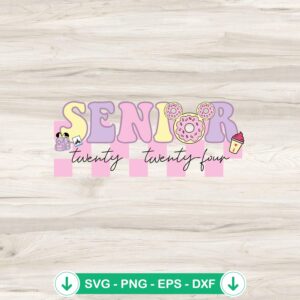 mockup-80407.jpg Senior 2024 With Donut SVG file for Cricut cutting machine