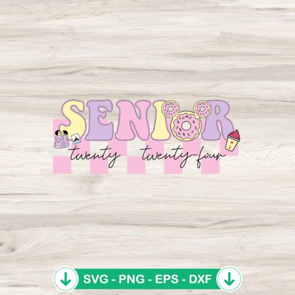 Senior 2024 With Donut SVG file for Cricut cutting machine