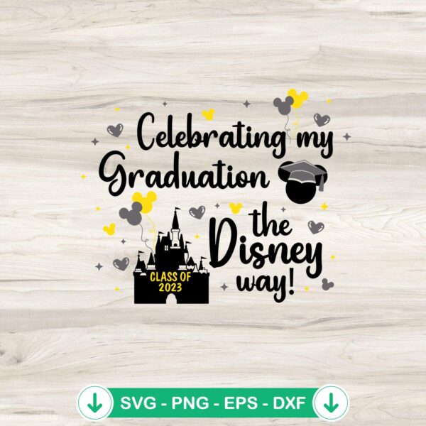 Disney graduation SVG file for Cricut cutting machine