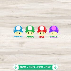 mockup-80528.jpg Super Mario Mushroom SVG file for Father’s Day crafting